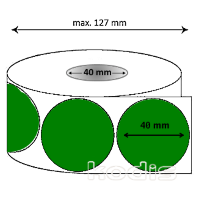 Rola etichete autocolante 40 x 40 mm rotund D40 hartie ,verde, 1500 buc/rola (D7x040040)