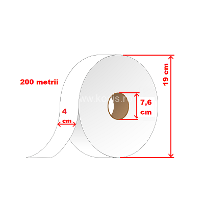 Banda nylon alba NT2220 40mm x200m (NT2220200040)